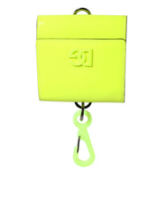 Dolce & Gabbana Yellow Green Bifold DG Logo Neck Strap Cardholder Wallet for Men