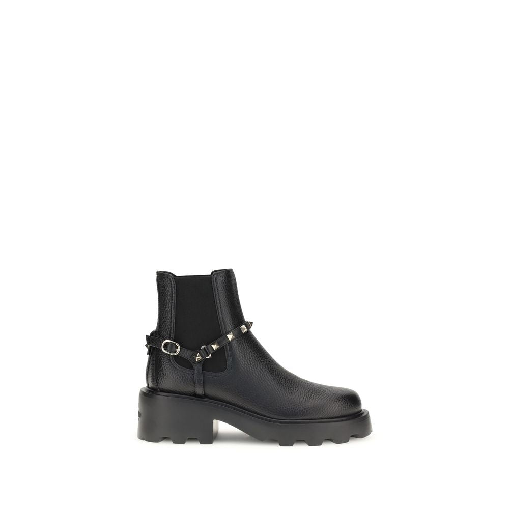 Valentino Garavani Leather Ankle Boots - ACCEXO