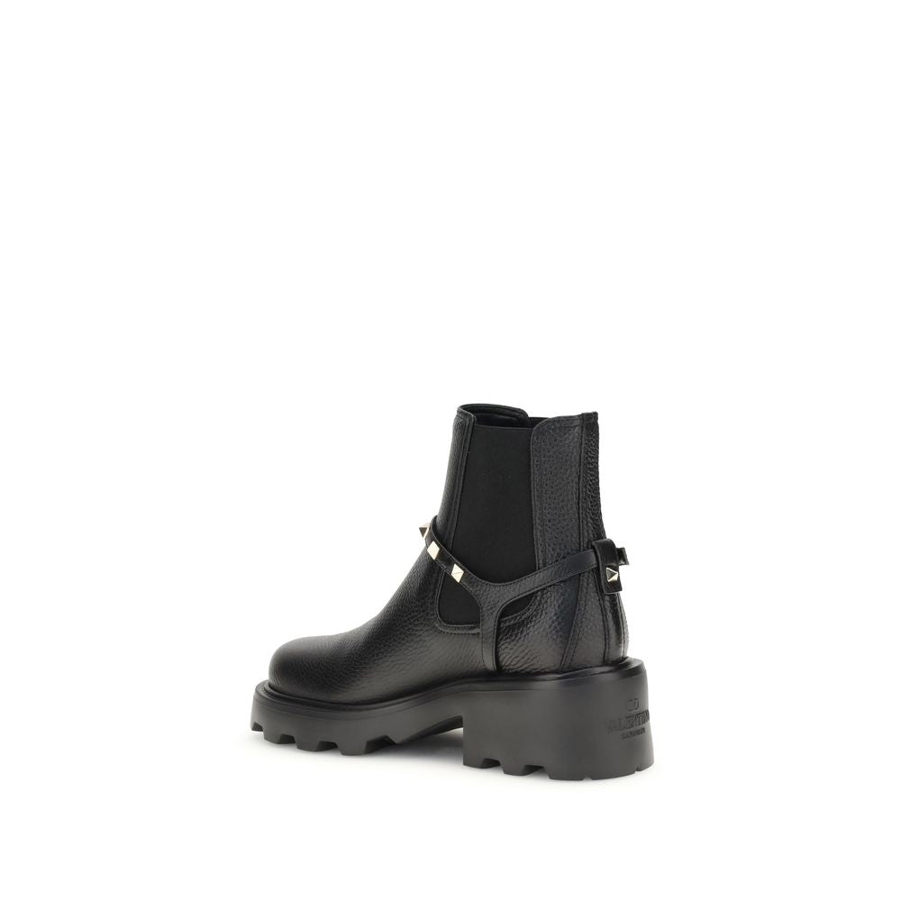 Valentino Garavani Leather Ankle Boots - ACCEXO