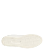 Dolce & Gabbana White Leather Rose Embroidery Low-Top  Shoes - ACCEXO