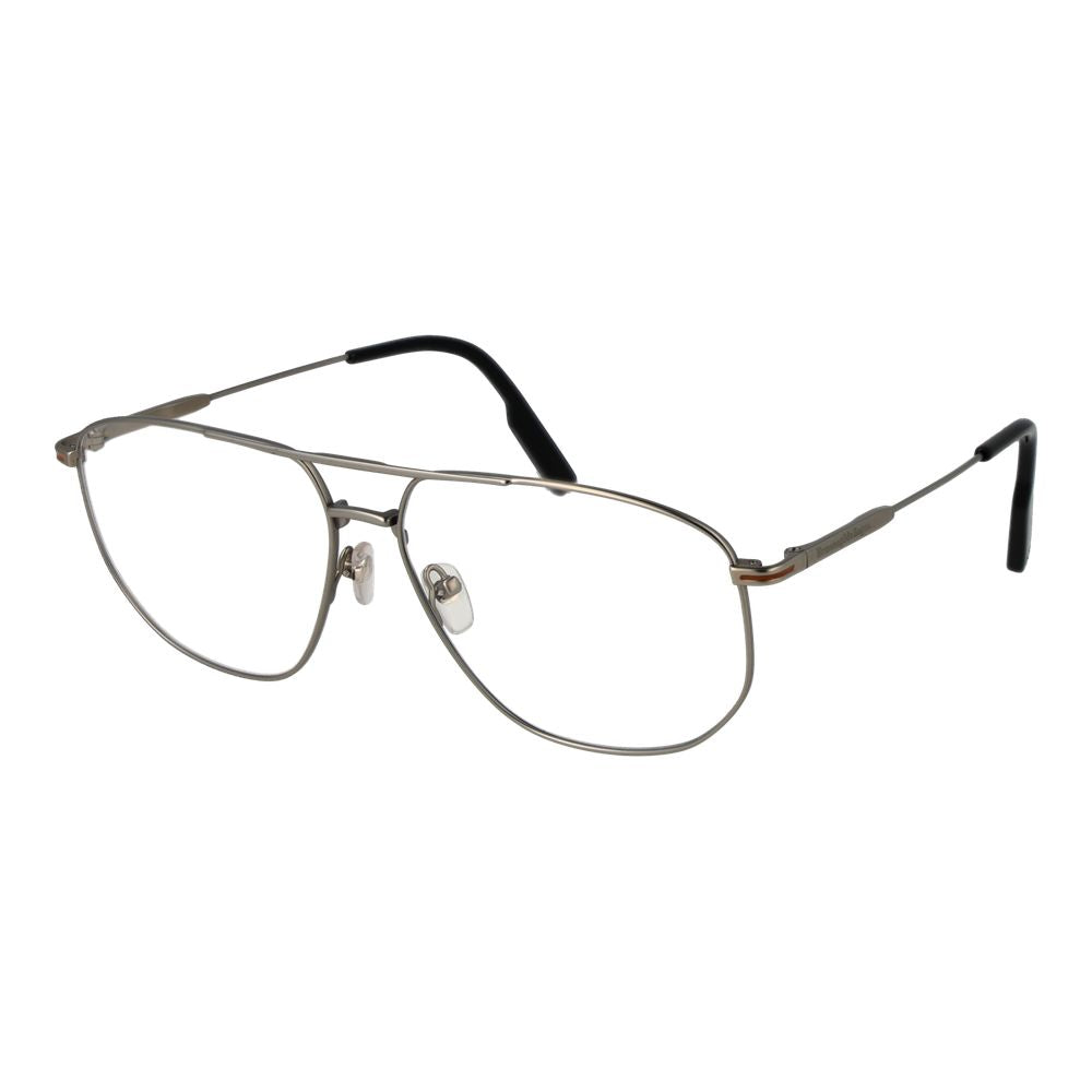 Ermenegildo Zegna Silver Men Optical Frames - ACCEXO