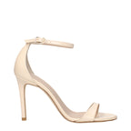 Stuart Weitzman Beige Leather Stiletto Heel Sandals