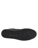 Dolce & Gabbana Black Leather Crystal Heart Low Top Sneakers  Shoes - ACCEXO