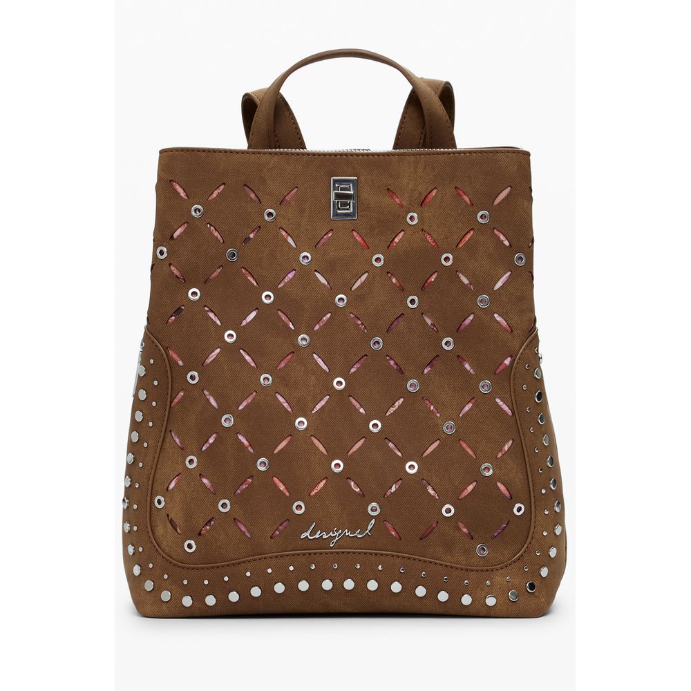 Desigual Brown Polyethylene Women Backpack