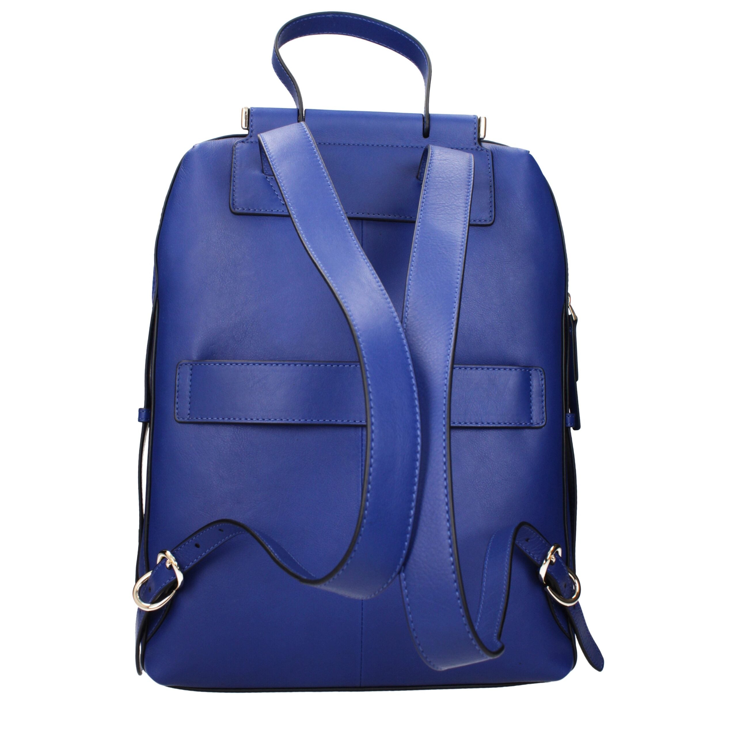 Piquadro Blue Leather Backpacks