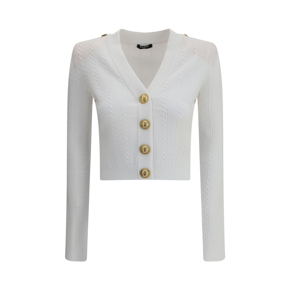 Balmain Ribbed and braided Cardigan - ACCEXO