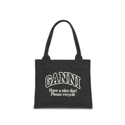 Ganni Logo canvas Tote Bag - ACCEXO