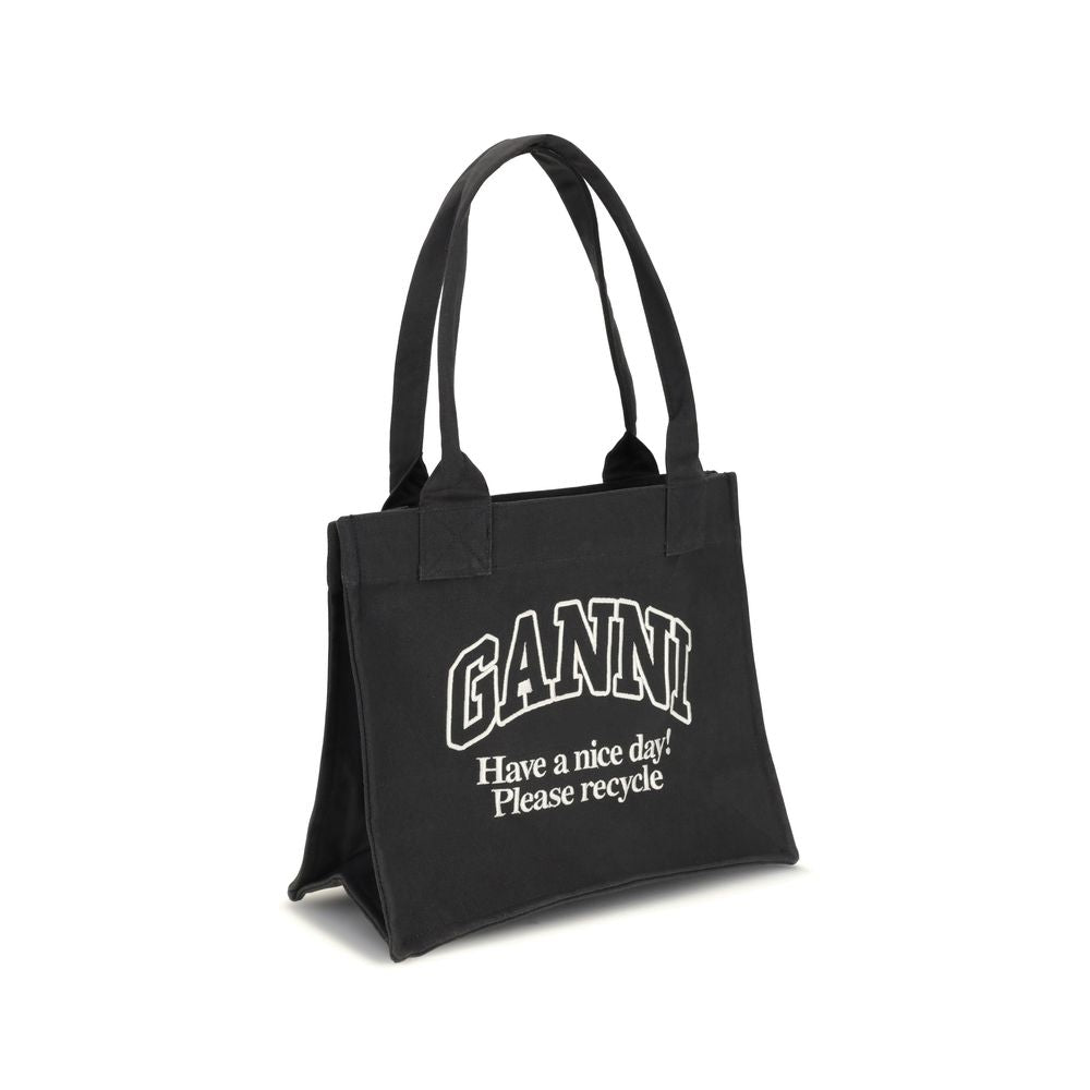 Ganni Logo canvas Tote Bag - ACCEXO