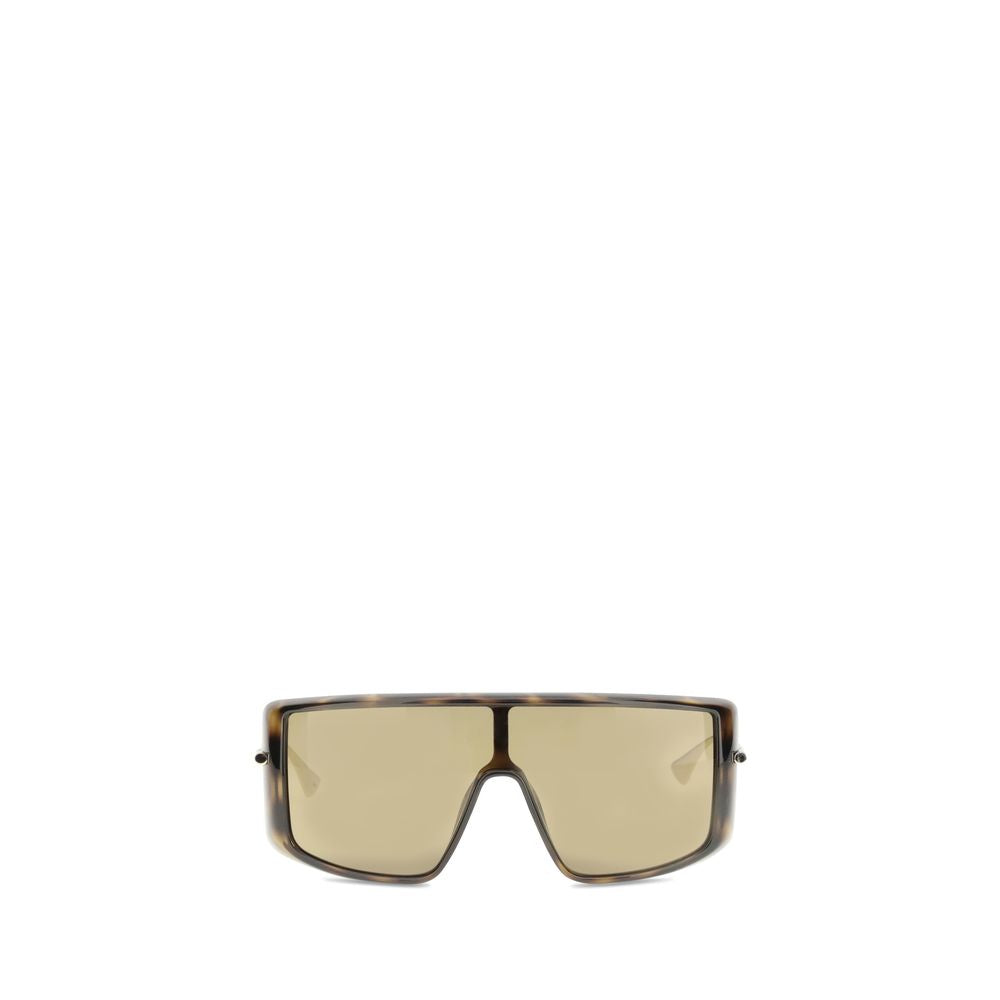 Alexander McQueen Havana T-Bar Visor Sunglasses - ACCEXO