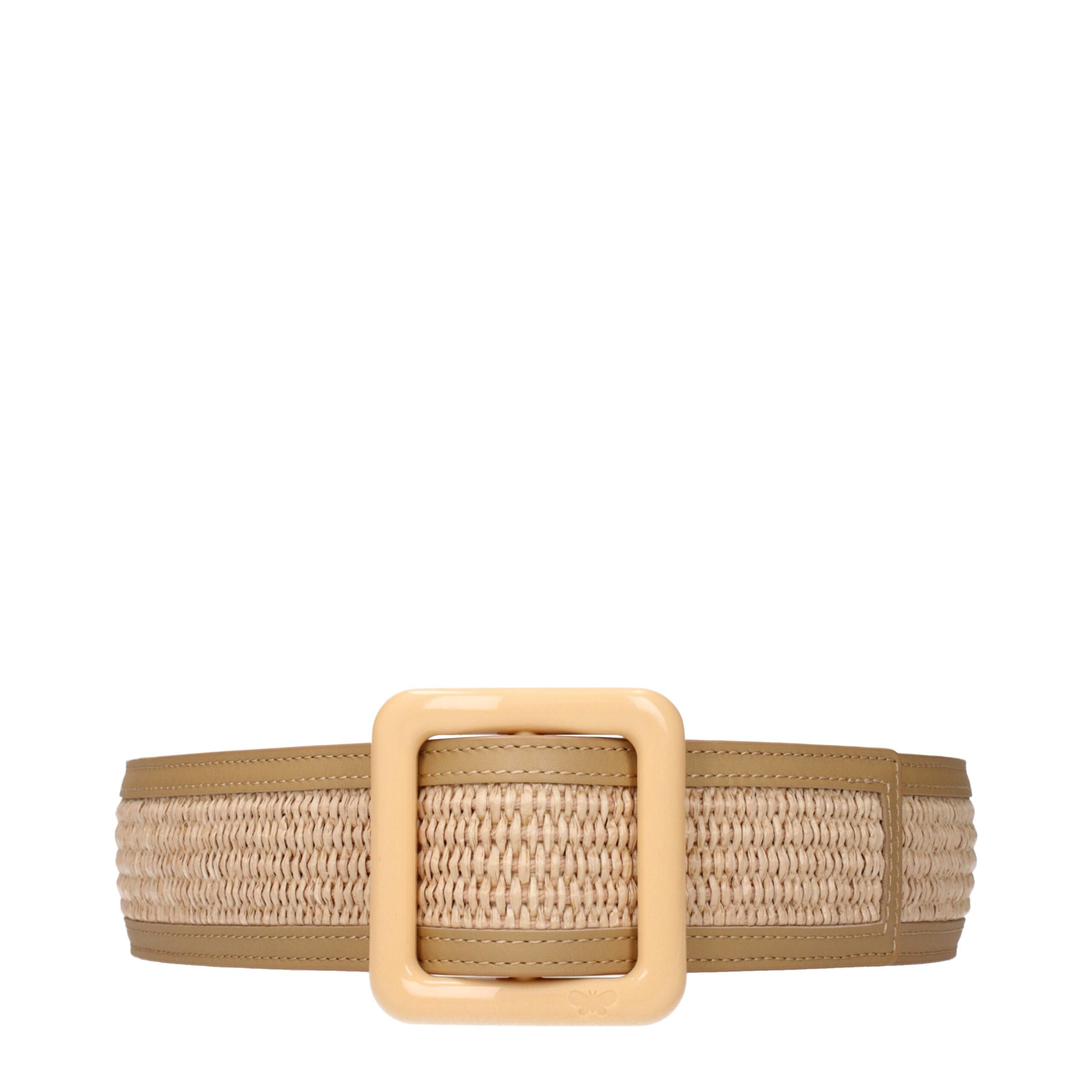 Max Mara Beige Raffia Belts