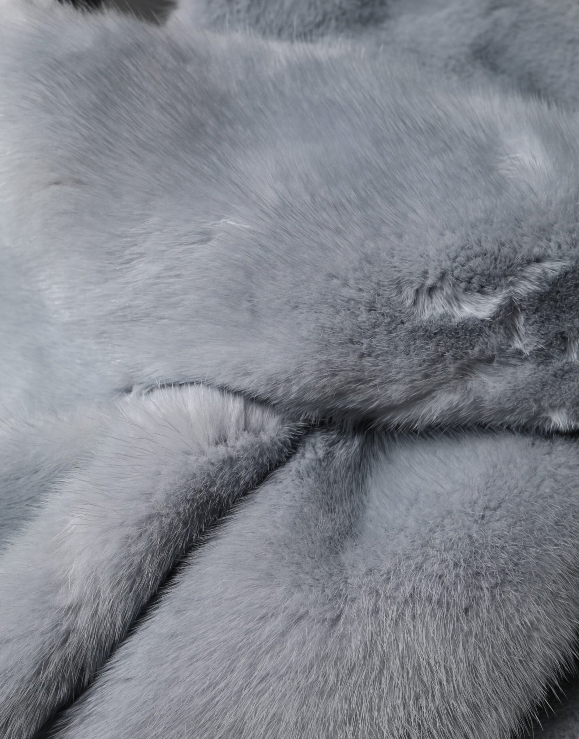 Dolce & Gabbana Powder Blue Mink Fur Neck Warmer Scarf - ACCEXO