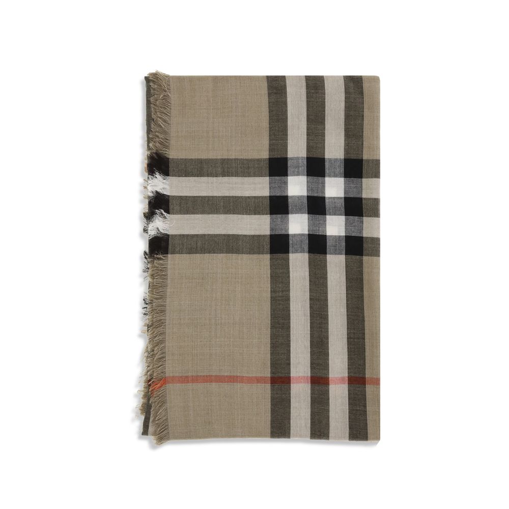 Burberry Check Reversible Wool and Silk Scarf - ACCEXO