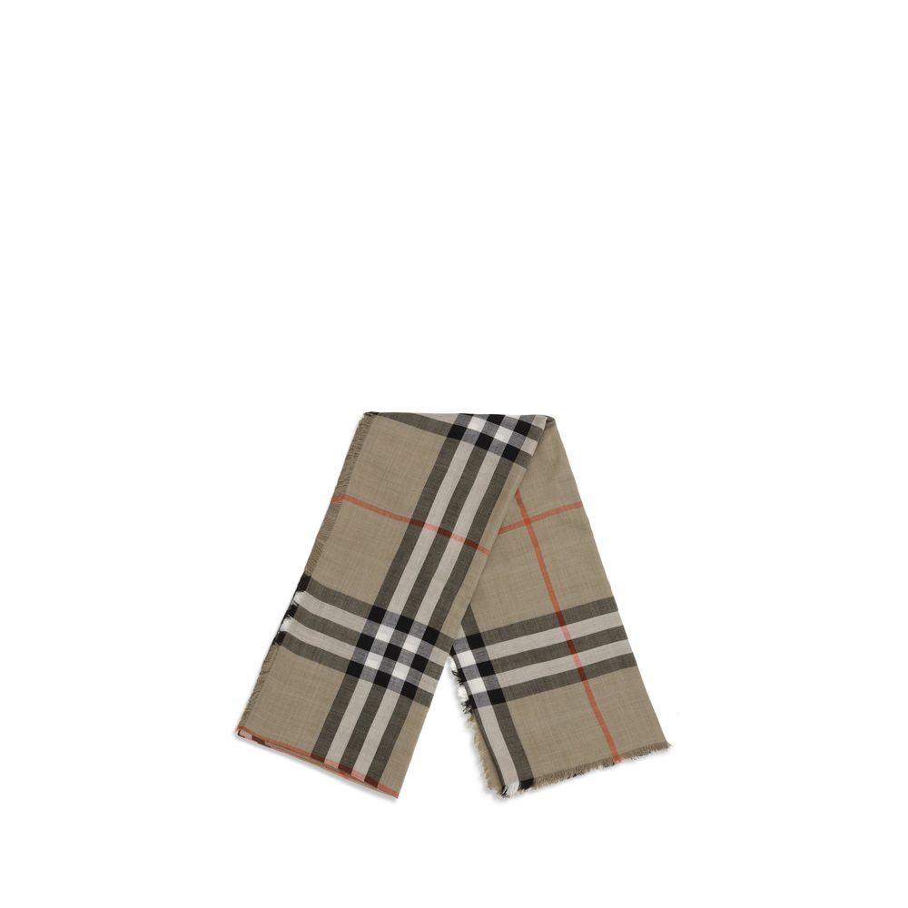 Burberry Check Reversible Wool and Silk Scarf - ACCEXO