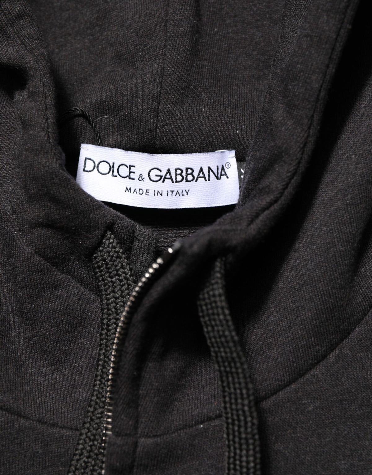 Dolce & Gabbana Black Logo FullZip Hooded Sweatshirt Sweater for Men
