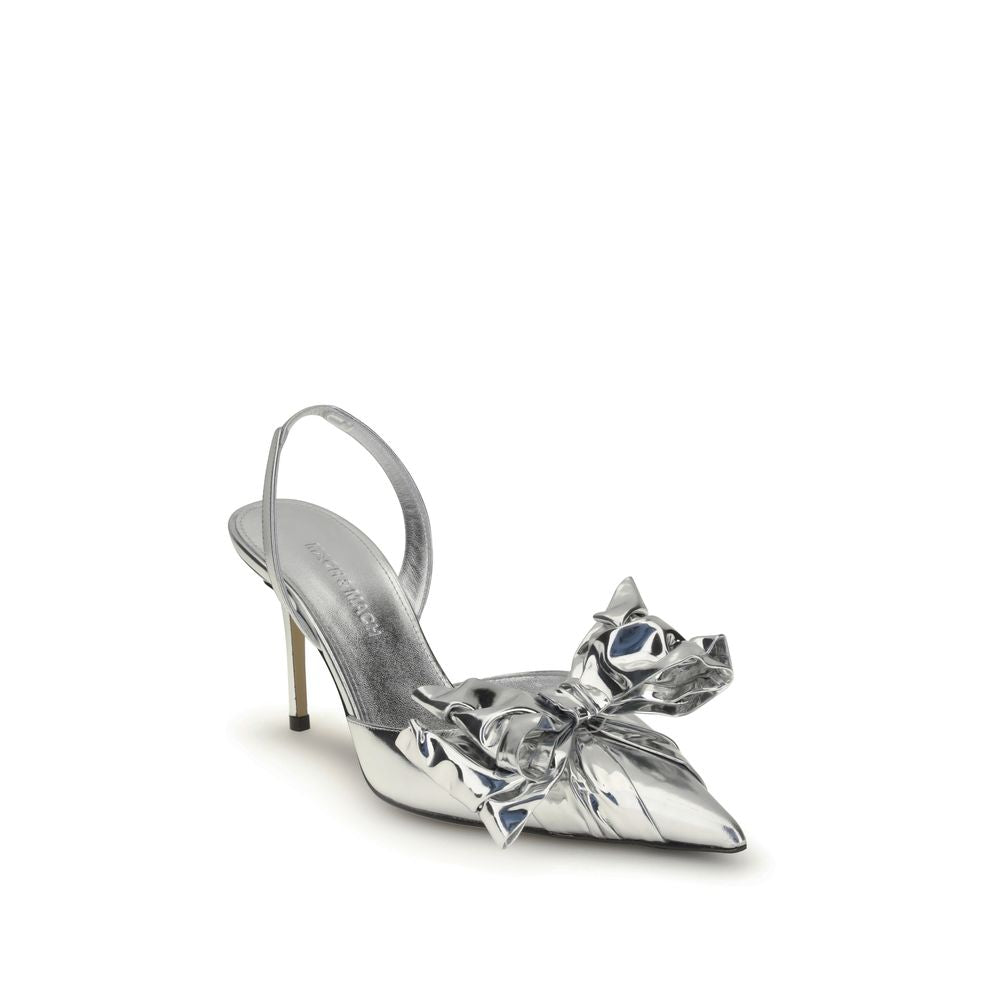 MACH & MACH Cadeau Silver Wrapped Leather Pumps - ACCEXO