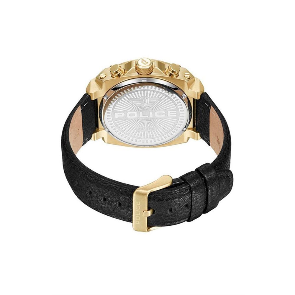 Police Black Leather Watch - ACCEXO