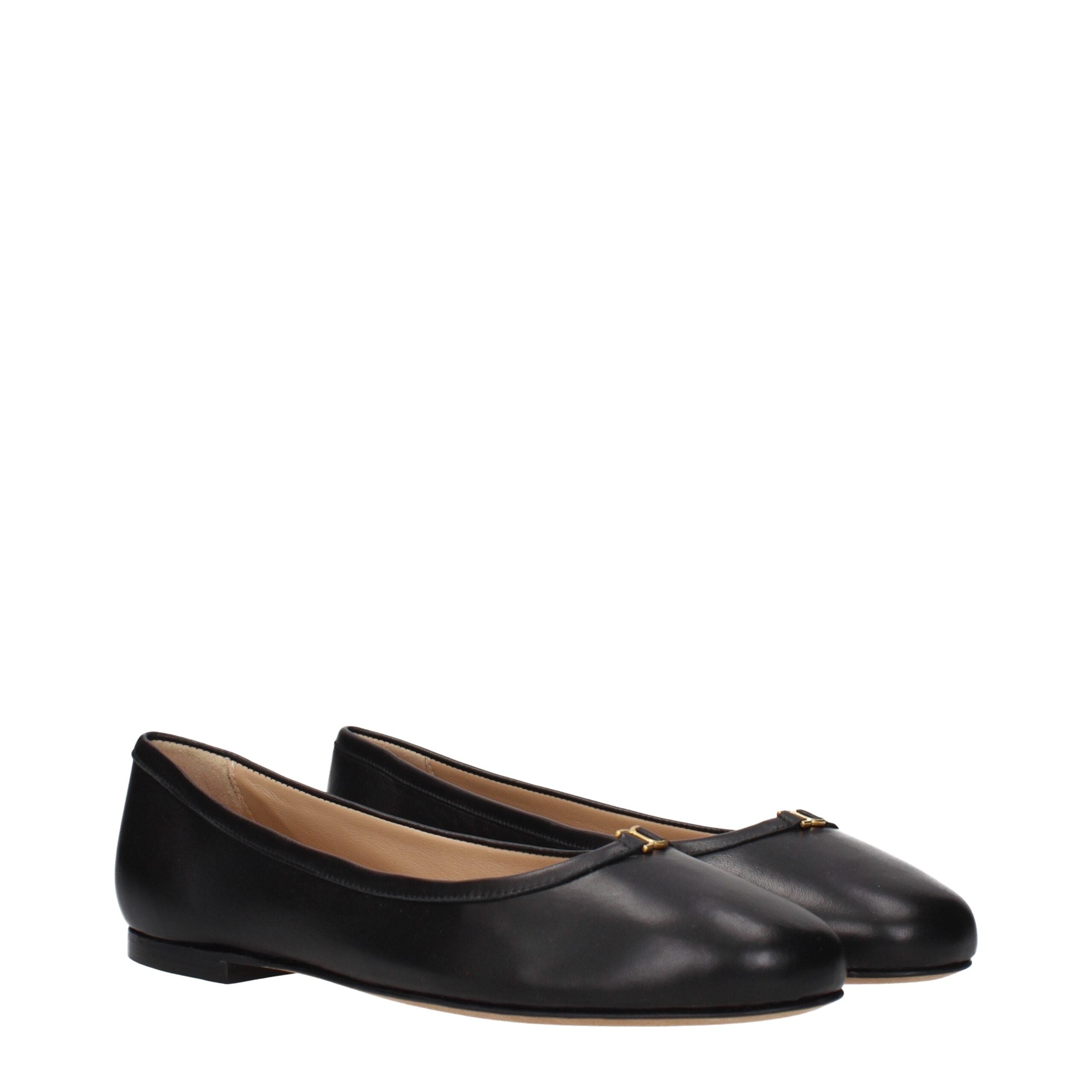 Chloé Black Leather Ballet Flats