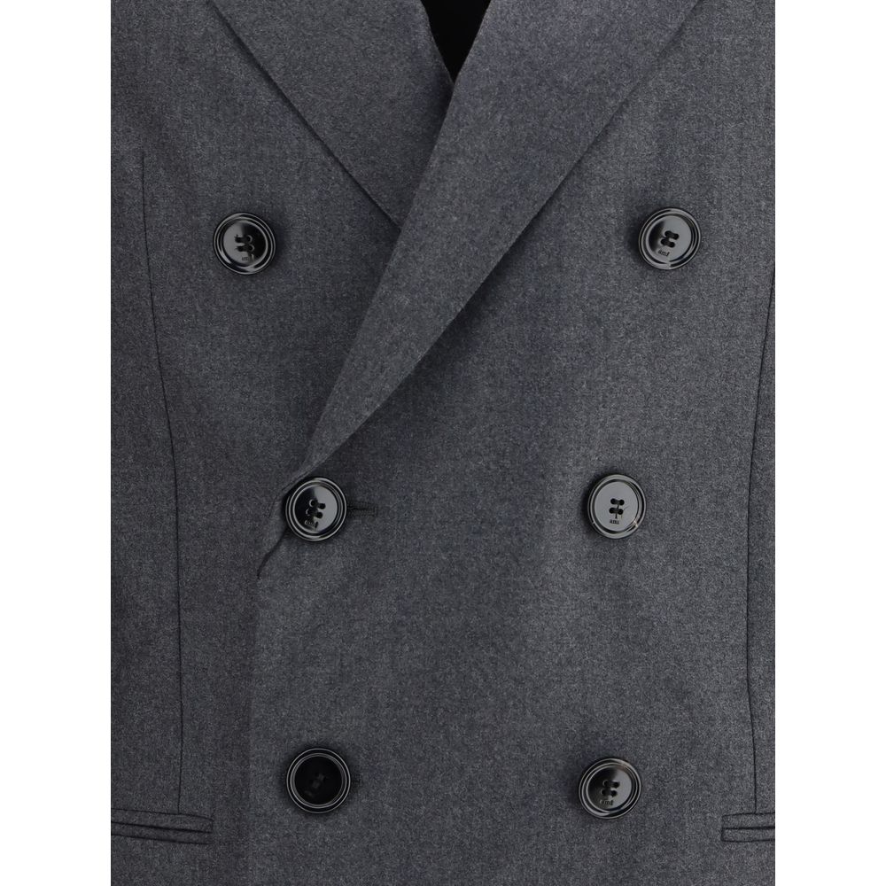 Ami Paris Double-breasted Blazer in Virgin Wool - ACCEXO