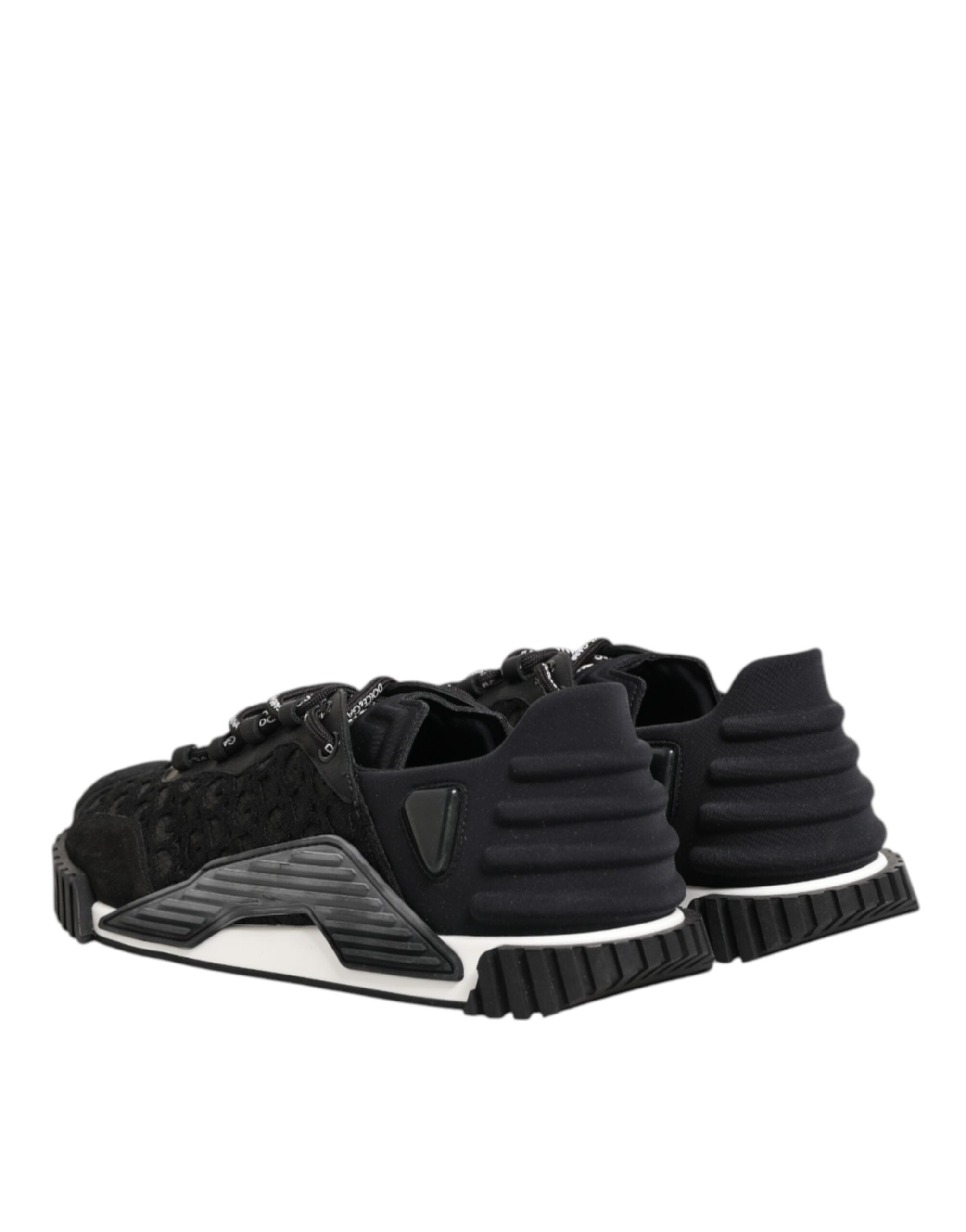 Dolce & Gabbana Black Logo Lace Low Top NS1 Sneaker Shoes - ACCEXO
