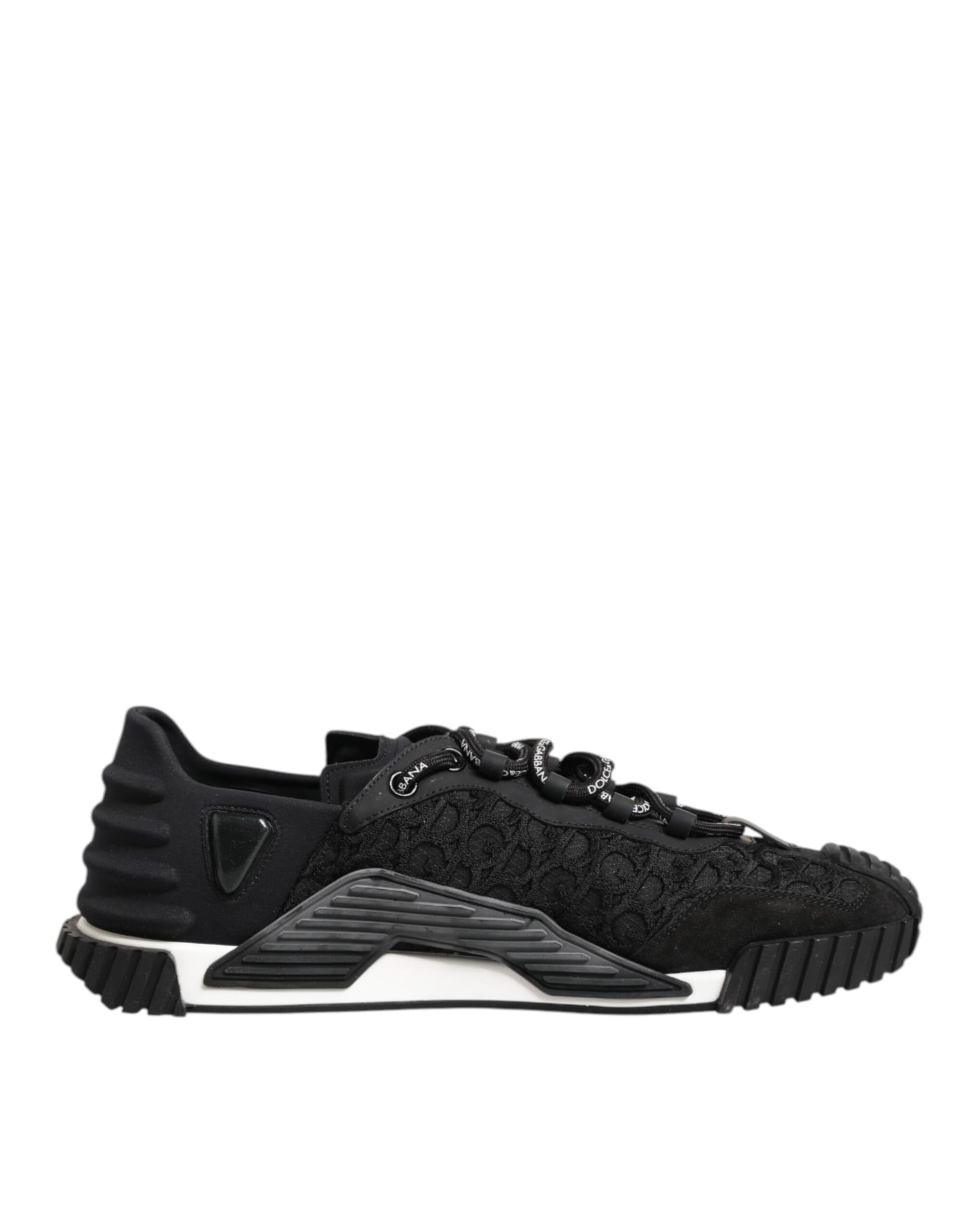 Dolce & Gabbana Black Logo Lace Low Top NS1 Sneaker Shoes - ACCEXO
