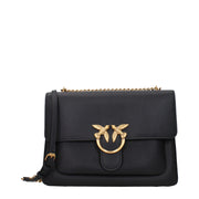 PINKO Black Leather Crossbody Bags