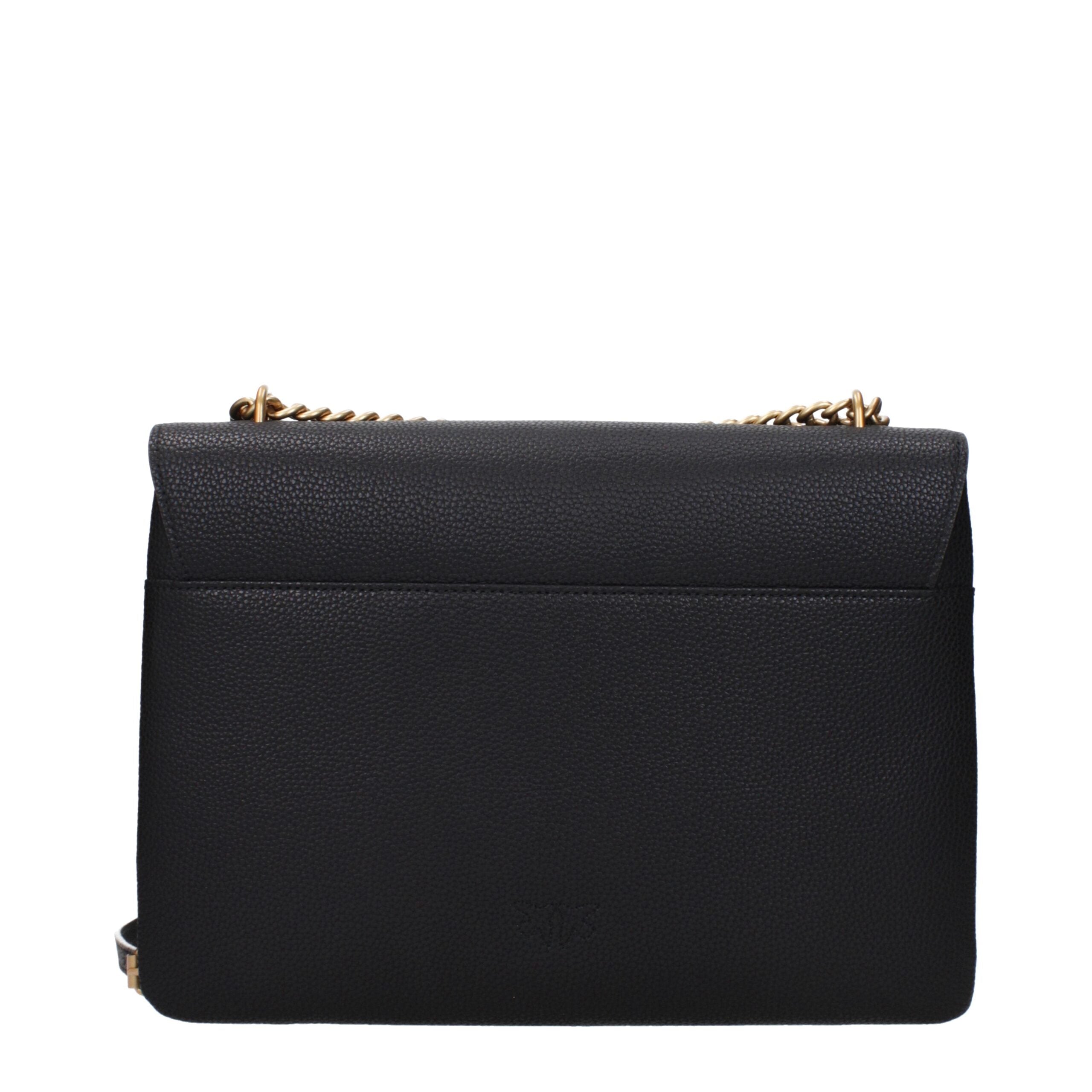 PINKO Black Leather Crossbody Bags