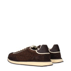 Dolce & Gabbana Brown Fabric Low Top Sneakers