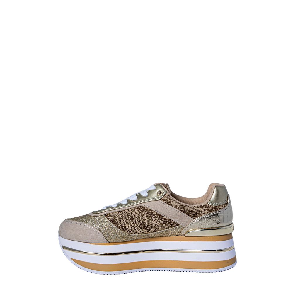 Guess Beige Polyester Sneaker - ACCEXO