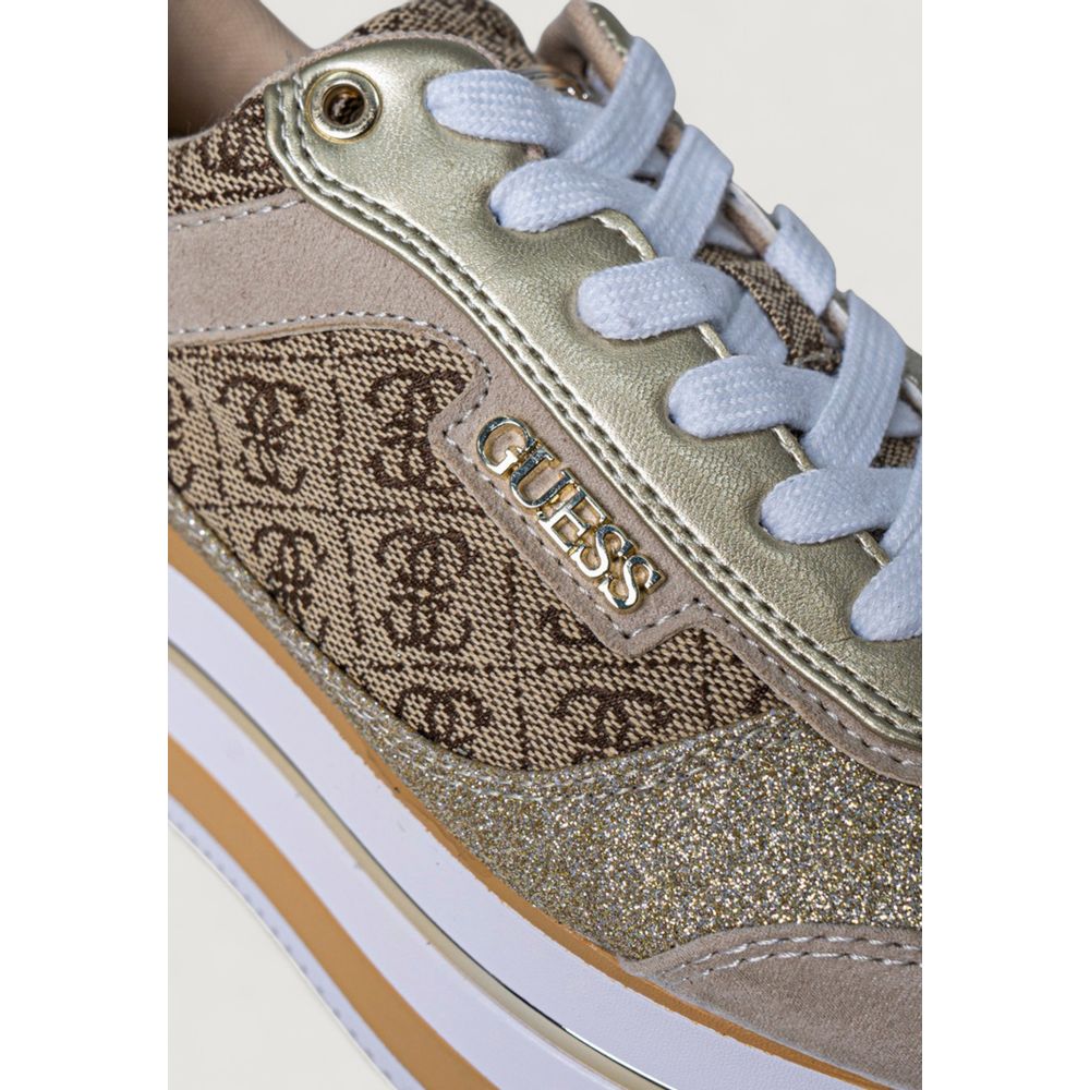 Guess Beige Polyester Sneaker - ACCEXO