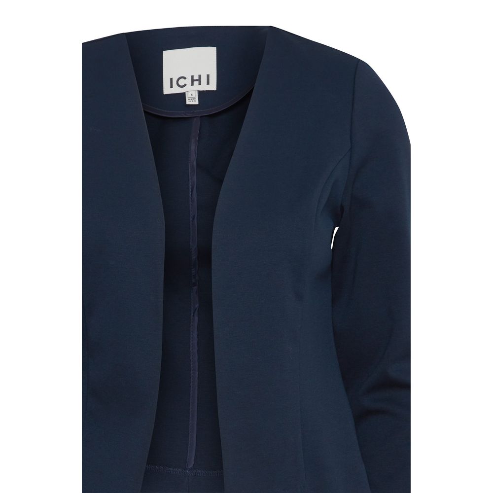 ICHI Blue Polyester Blazer - ACCEXO