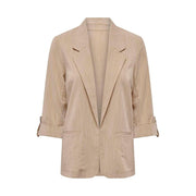 Only Beige Viscose Blazer - ACCEXO