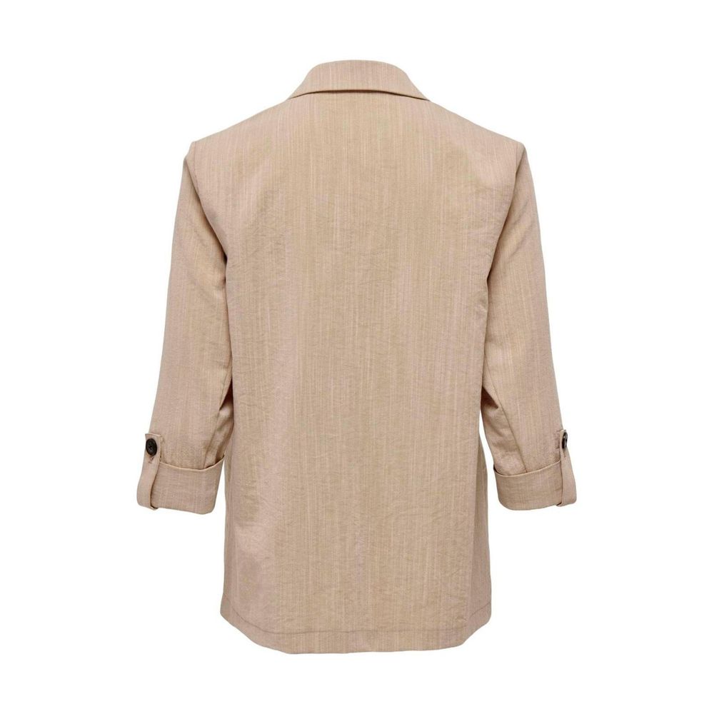Only Beige Viscose Blazer - ACCEXO