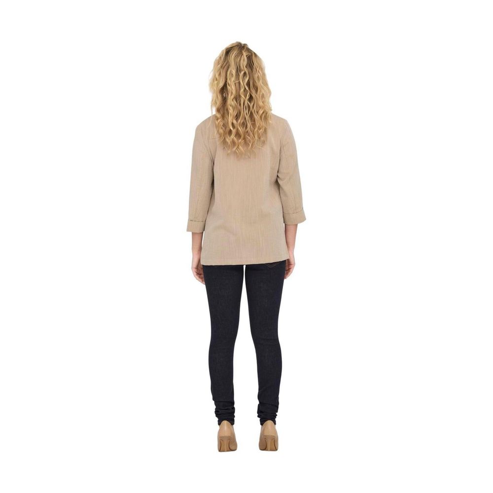 Only Beige Viscose Blazer - ACCEXO