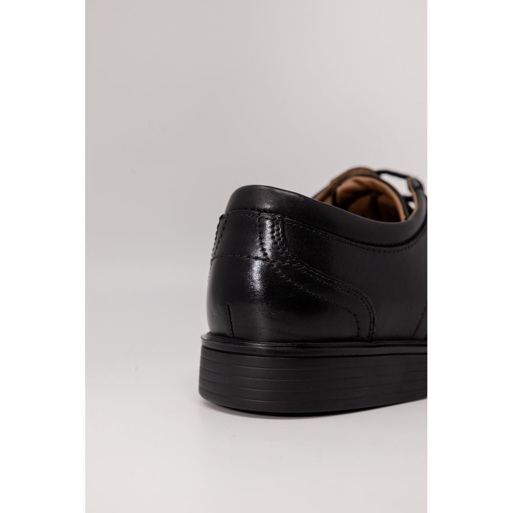 Clarks Black Leather Oxfords And Derby - ACCEXO