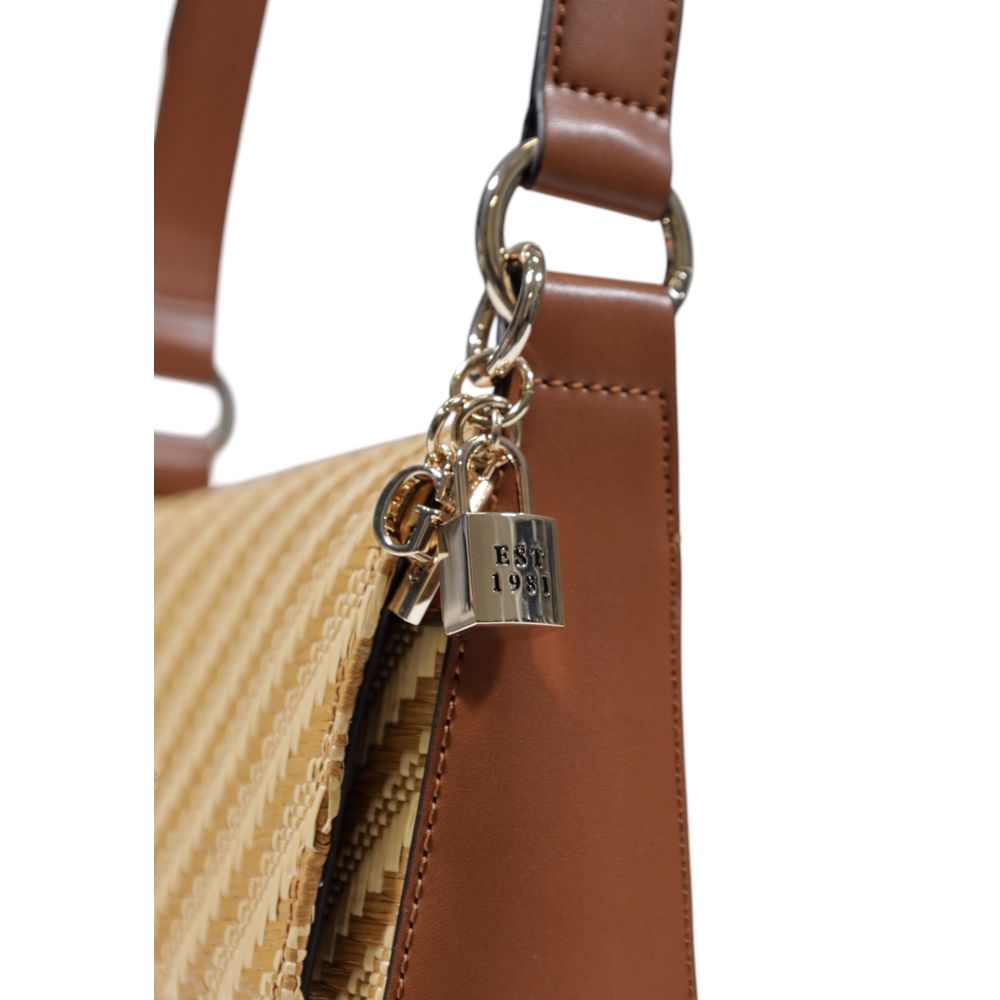 Guess Beige Polypropylene Handbag - ACCEXO