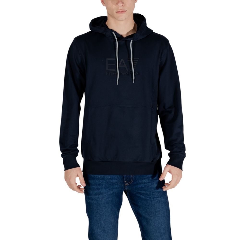EA7 Emporio Armani Blue Cotton Hoody - ACCEXO