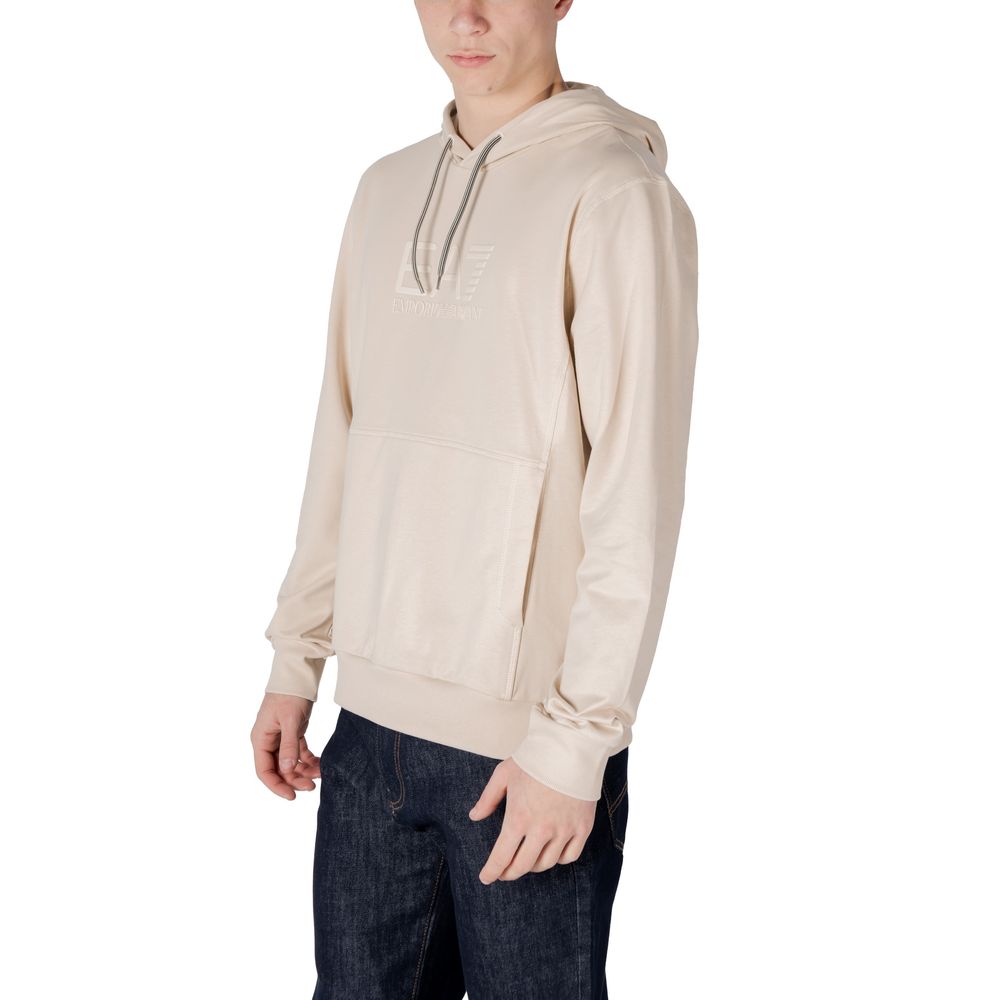 EA7 Emporio Armani Beige Cotton Hoody - ACCEXO