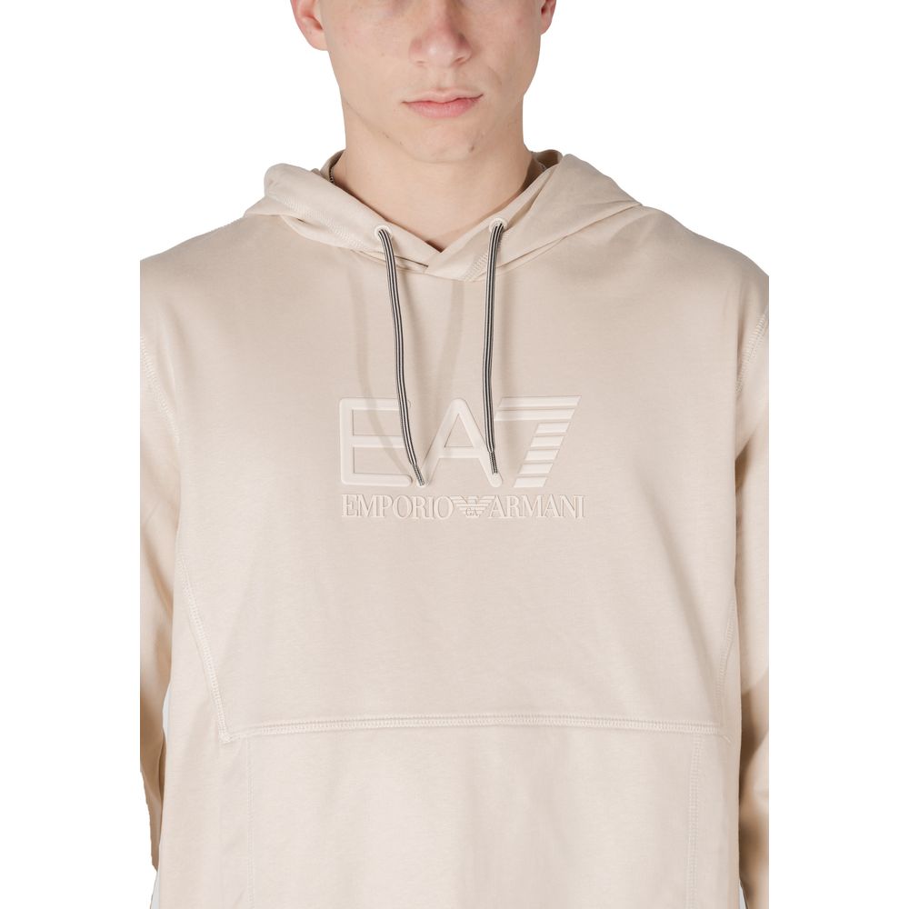 EA7 Emporio Armani Beige Cotton Hoody - ACCEXO