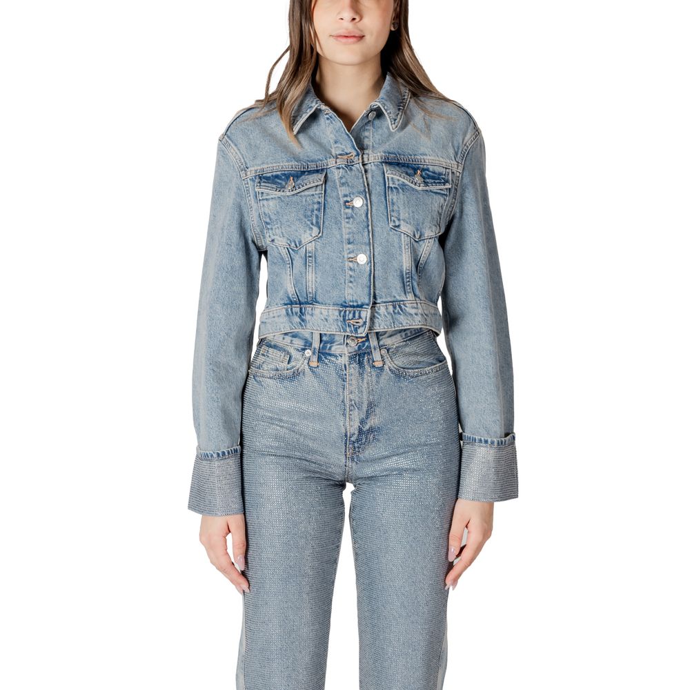 Only Light Blue Organic Cotton Jackets & Coat - ACCEXO