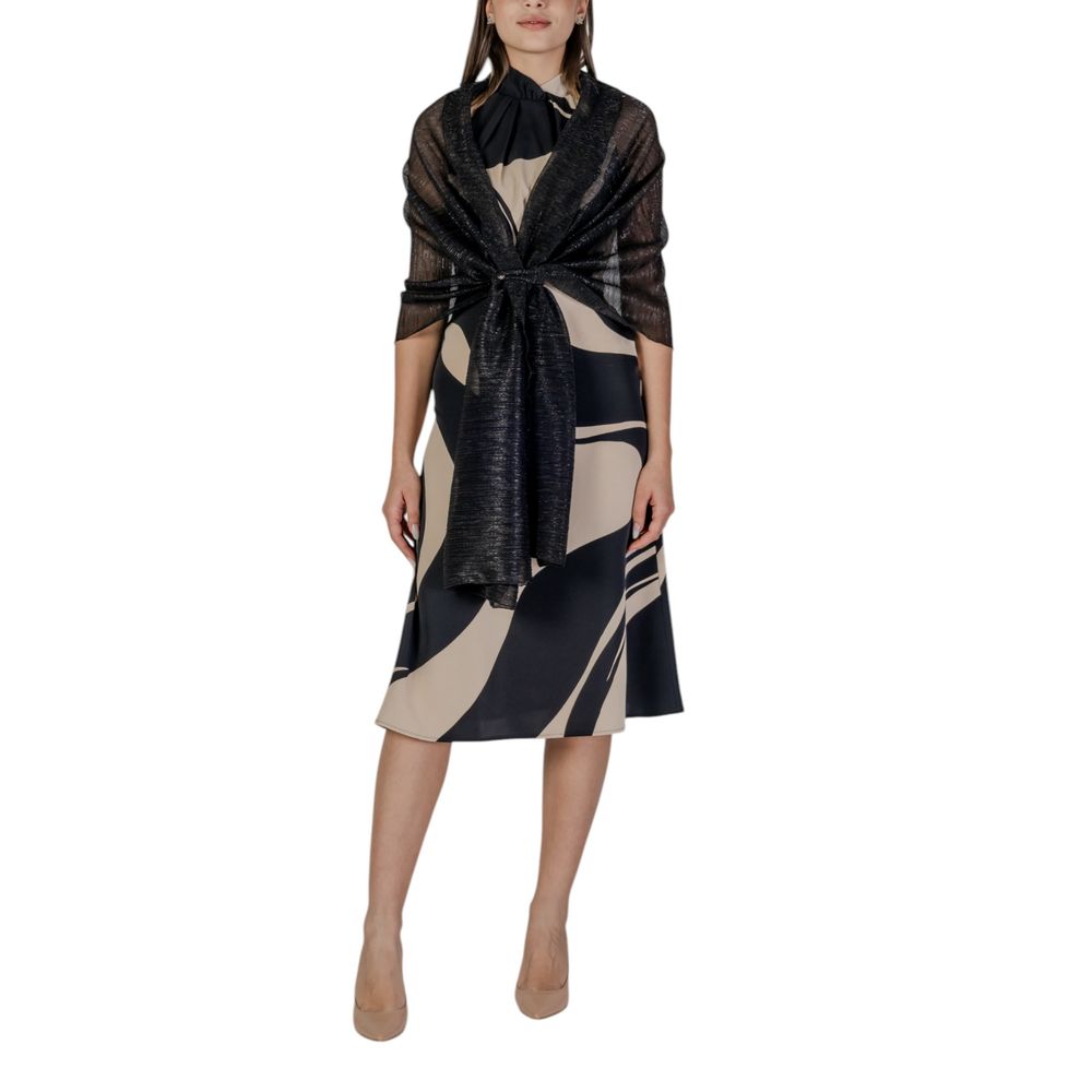 Rinascimento Black Polyester Scarf - ACCEXO