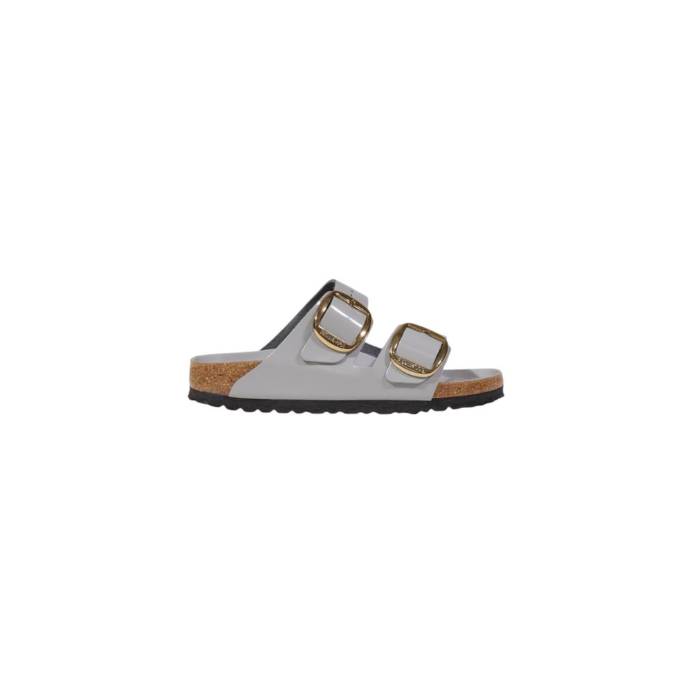 Birkenstock Gray Leather Slipper - ACCEXO