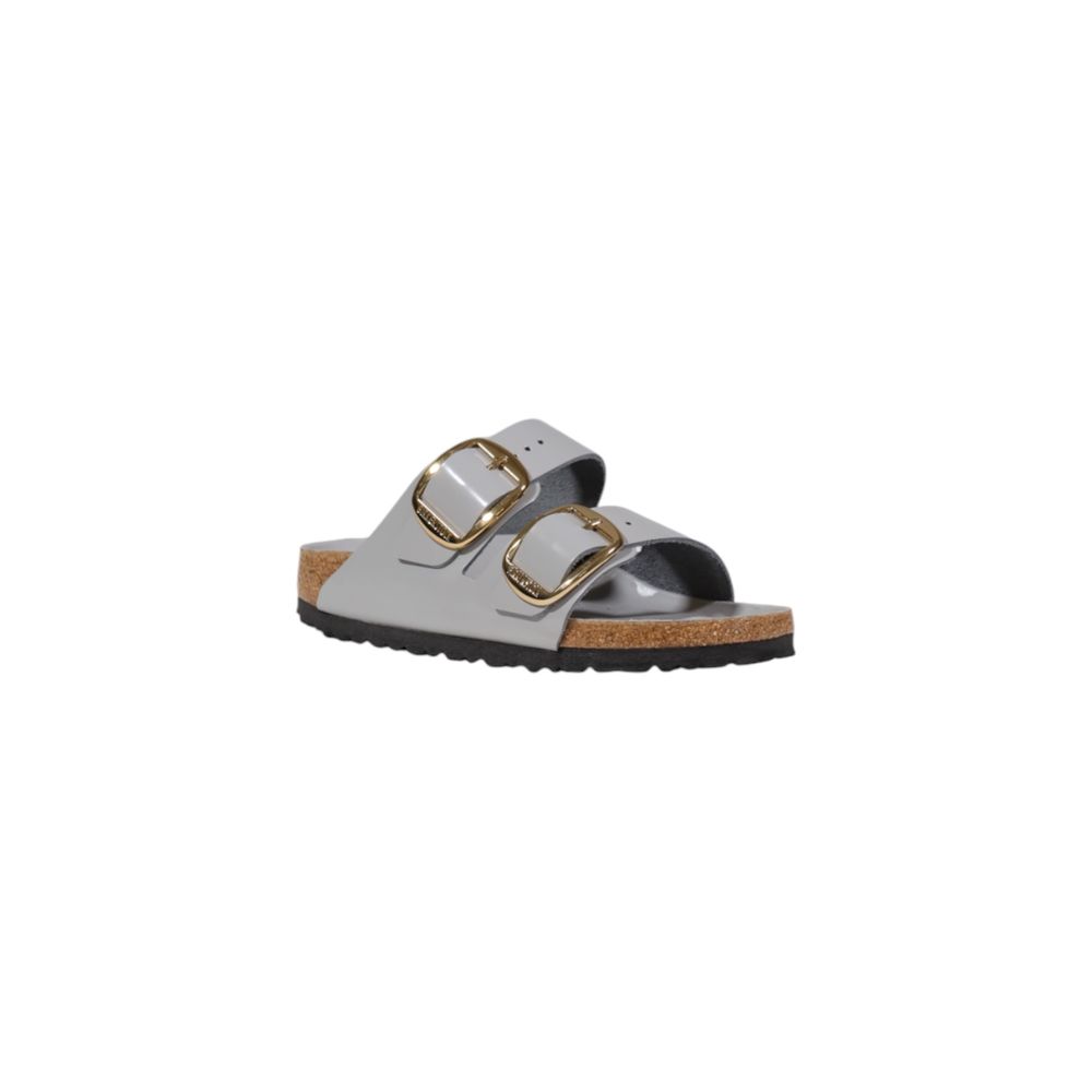 Birkenstock Gray Leather Slipper - ACCEXO