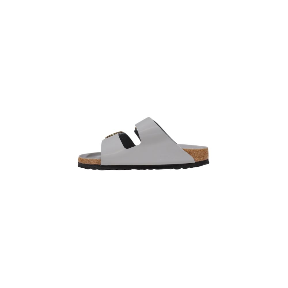Birkenstock Gray Leather Slipper - ACCEXO