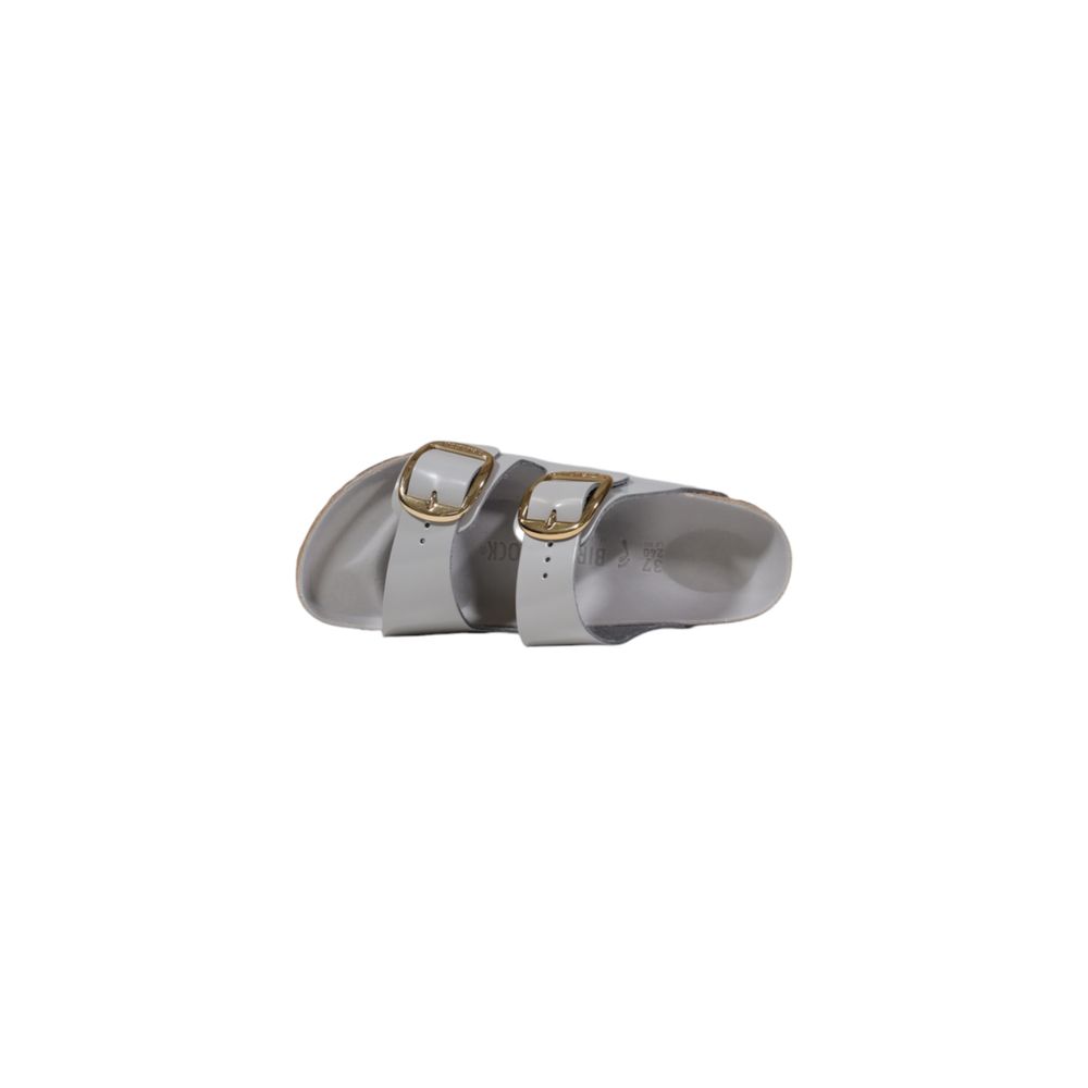 Birkenstock Gray Leather Slipper - ACCEXO