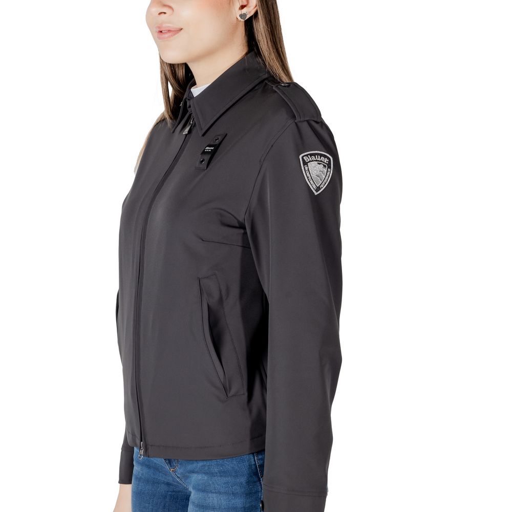 Blauer Black Polyamide Jackets & Coat - ACCEXO