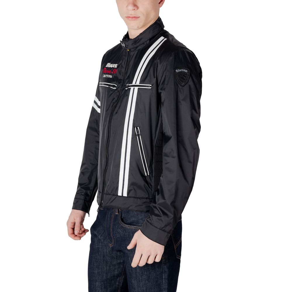 Blauer Black Polyamide Jackets & Coat - ACCEXO