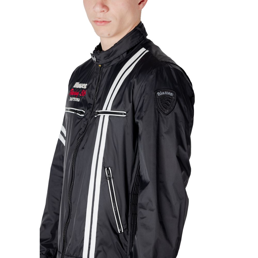 Blauer Black Polyamide Jackets & Coat - ACCEXO