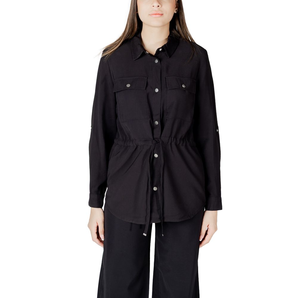 Only Black Viscose Shirt - ACCEXO