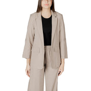 Only Beige Viscose Blazer - ACCEXO