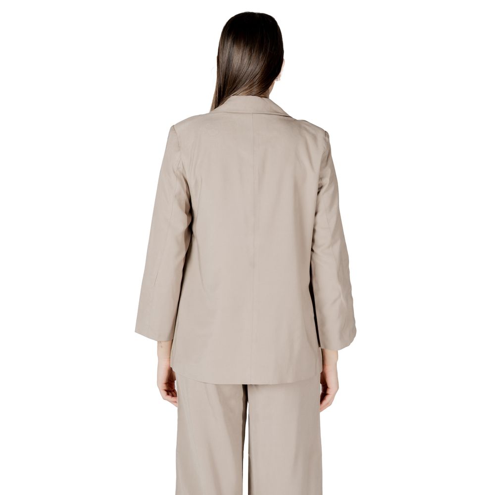Only Beige Viscose Blazer - ACCEXO